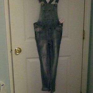 Justice Girl Distressed Overalls/ Sz8 /NWT